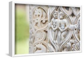 Cloister columns detail, Cathedral of Monreale, Monreale, Palermo, Sicily, Italy, Europe-Marco Simoni-Framed Photographic Print