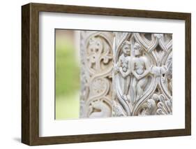 Cloister columns detail, Cathedral of Monreale, Monreale, Palermo, Sicily, Italy, Europe-Marco Simoni-Framed Photographic Print