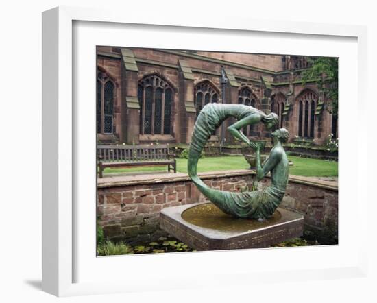 Cloister Garden, Chester Cathedral, Cheshire, England, United Kingdom, Europe-Nelly Boyd-Framed Photographic Print