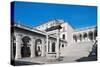 Cloister of Bramante and Staircase Leading to Basilica, Benedictine Abbey of Montecassino-null-Stretched Canvas