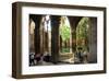 Cloister of Catedral La Seu in the Barri Gotic, Barcelona, Catalonia, Spain-null-Framed Art Print