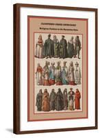 Cloistered Greek Orthodoxy Religious Fashion in the Byzantine Style-Friedrich Hottenroth-Framed Art Print