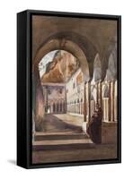 Cloisters at Amalfi, with Additions by Prince Luigi Maria Di Borbone (1838-1886), 1855-Giacinto Gigante-Framed Stretched Canvas