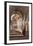 Cloisters at Amalfi, with Additions by Prince Luigi Maria Di Borbone (1838-1886), 1855-Giacinto Gigante-Framed Giclee Print