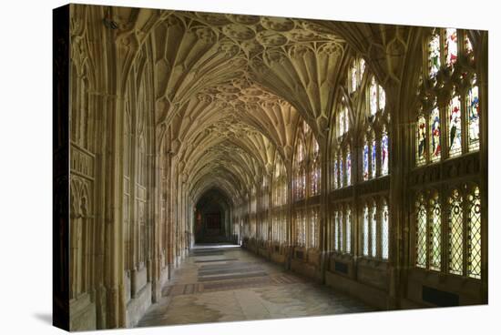 Cloisters, Gloucester Cathedral, Gloucestershire-Peter Thompson-Stretched Canvas