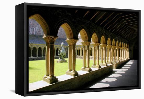 Cloisters of Iona Abbey, Argyll and Bute, Scotland-Peter Thompson-Framed Stretched Canvas