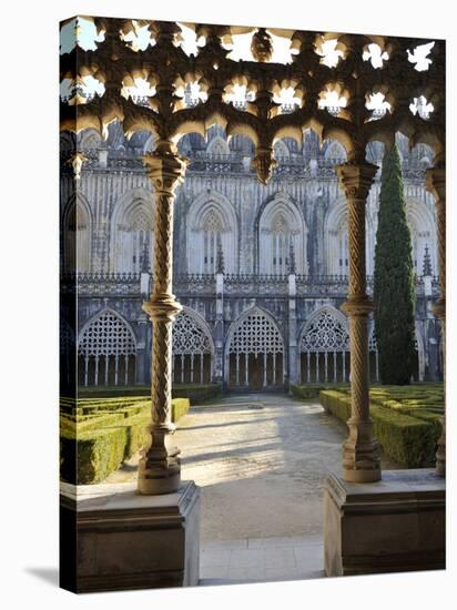 Cloisters of the Batalha Monastery, a UNESCO World Heritage Site, Portugal-Mauricio Abreu-Stretched Canvas