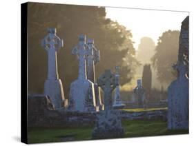 Clonmacnoise Monastery, Co Offlay, the Midlands, Ireland-Doug Pearson-Stretched Canvas