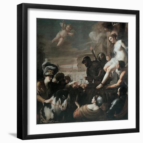 Clorinda Rescues Olindo and Sophronia, 1645-Mattia Preti-Framed Premium Giclee Print