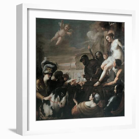 Clorinda Rescues Olindo and Sophronia, 1645-Mattia Preti-Framed Giclee Print