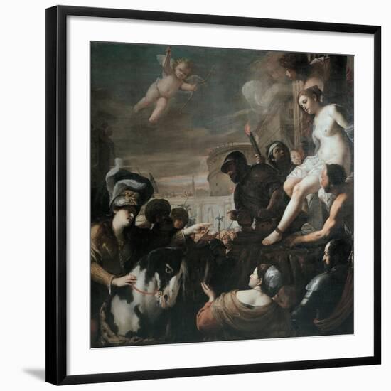 Clorinda Rescues Olindo and Sophronia, 1645-Mattia Preti-Framed Giclee Print