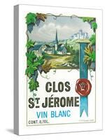 Clos St. Jermoe Wine Label - Europe-Lantern Press-Stretched Canvas