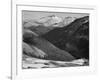 Close In View Dark Shadowed Hills In Fgnd Mts In Bkgd "Long's Peak Rocky Mt NP" Colorado 1933-1942-Ansel Adams-Framed Art Print