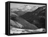 Close In View Dark Shadowed Hills In Fgnd Mts In Bkgd "Long's Peak Rocky Mt NP" Colorado 1933-1942-Ansel Adams-Framed Stretched Canvas