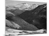 Close In View Dark Shadowed Hills In Fgnd Mts In Bkgd "Long's Peak Rocky Mt NP" Colorado 1933-1942-Ansel Adams-Mounted Art Print