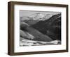 Close In View Dark Shadowed Hills In Fgnd Mts In Bkgd "Long's Peak Rocky Mt NP" Colorado 1933-1942-Ansel Adams-Framed Art Print