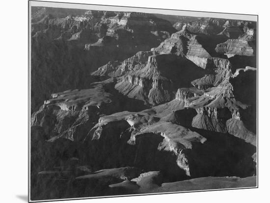 Close In View Down Toward Peak Formations "Grand Canyon National Park" Arizona. 1933-1942-Ansel Adams-Mounted Art Print