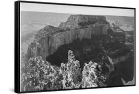 Close-In View Of Curved Cliff "Grand Canyon National Park" Arizona-Ansel Adams-Framed Stretched Canvas
