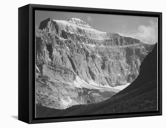 Close In View Of Mt Side "From Going-To-The-Sun Chalet Glacier National Park" Montana. 1933-1942-Ansel Adams-Framed Stretched Canvas