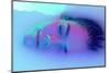 Close-Up Female Face, Young Beautiful Girl in Milk Bath with Soft Glowing in Blue-Green Neon Light.-master1305-Mounted Photographic Print