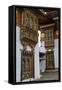 Close-Up from the Woodwork in the Dzong or Castle of Punakha, Bhutan, Asia-Michael Runkel-Framed Stretched Canvas