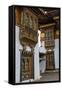 Close-Up from the Woodwork in the Dzong or Castle of Punakha, Bhutan, Asia-Michael Runkel-Framed Stretched Canvas