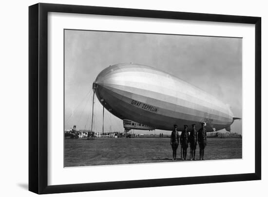 Close-Up Graf Zeppelin Blimp View-Lantern Press-Framed Art Print