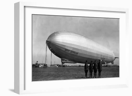 Close-Up Graf Zeppelin Blimp View-Lantern Press-Framed Art Print