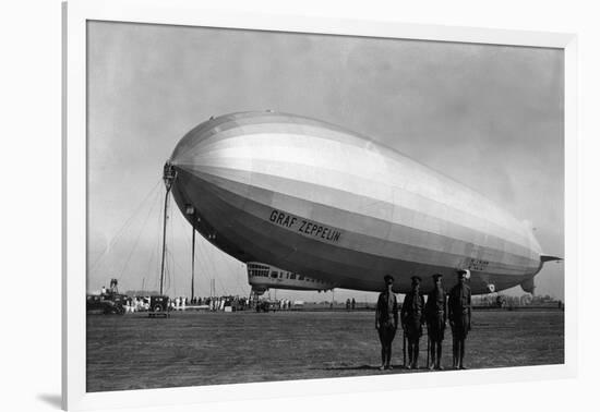 Close-Up Graf Zeppelin Blimp View-Lantern Press-Framed Art Print