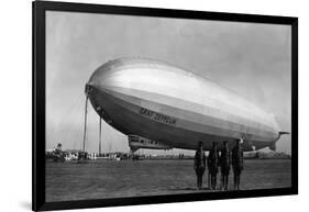 Close-Up Graf Zeppelin Blimp View-Lantern Press-Framed Art Print