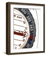 Close-up Image of a Compass-null-Framed Photographic Print