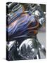 Close-up Image of a Customized Motorcycle-null-Stretched Canvas