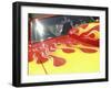 Close-up Image of a Flame Design on a Car Hood-null-Framed Premium Photographic Print