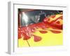 Close-up Image of a Flame Design on a Car Hood-null-Framed Premium Photographic Print