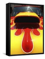 Close-up Image of a Flame Design on a Car Hood-null-Framed Stretched Canvas