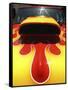 Close-up Image of a Flame Design on a Car Hood-null-Framed Stretched Canvas