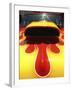 Close-up Image of a Flame Design on a Car Hood-null-Framed Premium Photographic Print