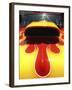 Close-up Image of a Flame Design on a Car Hood-null-Framed Premium Photographic Print