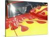 Close-up Image of a Flame Design on a Car Hood-null-Stretched Canvas