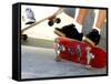 Close-up Image of Feet on Skateboards-null-Framed Stretched Canvas