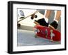 Close-up Image of Feet on Skateboards-null-Framed Premium Photographic Print