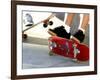 Close-up Image of Feet on Skateboards-null-Framed Photographic Print