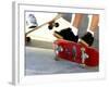 Close-up Image of Feet on Skateboards-null-Framed Photographic Print