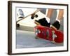 Close-up Image of Feet on Skateboards-null-Framed Photographic Print