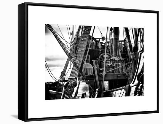 Close-Up Inside the El Galeon, Authentic Replica of 17th Century Spanish Galleon, Pier 84, New York-Philippe Hugonnard-Framed Stretched Canvas