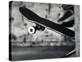 Close-up Monochromatic Image of a Skateboard-null-Stretched Canvas