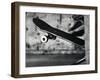 Close-up Monochromatic Image of a Skateboard-null-Framed Premium Photographic Print