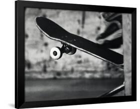 Close-up Monochromatic Image of a Skateboard-null-Framed Photographic Print