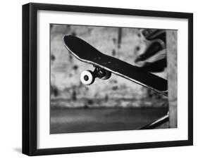 Close-up Monochromatic Image of a Skateboard-null-Framed Photographic Print