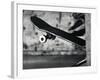 Close-up Monochromatic Image of a Skateboard-null-Framed Photographic Print